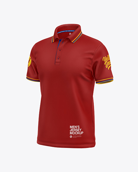 Men's Short Sleeve Polo Shirt Mockup