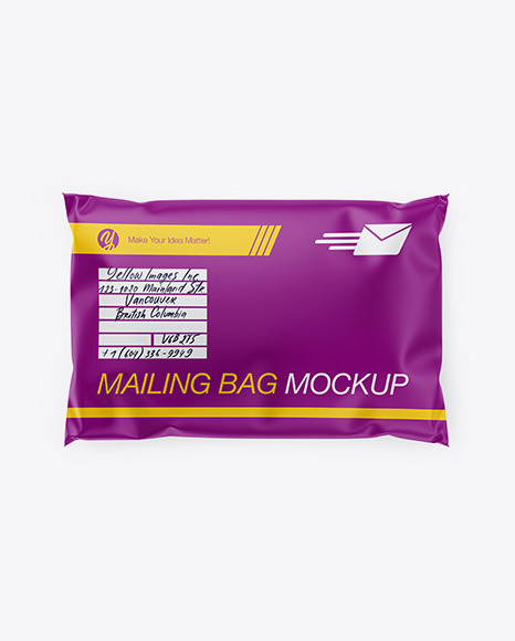 Matte Mailing Bag Mockup - Top View