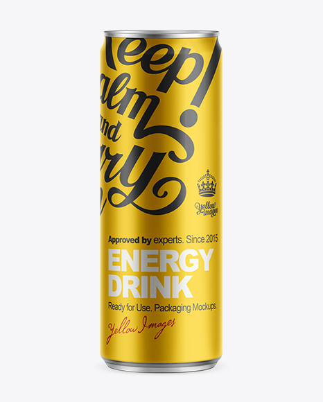 355ml Energy Drink Can Mockup