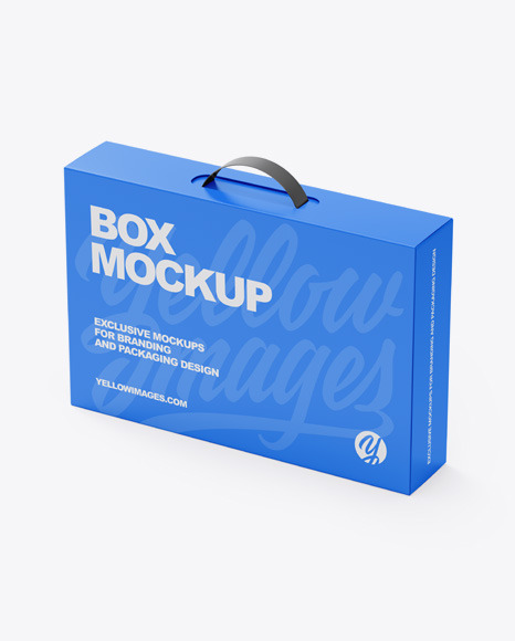Paper Box With Handle Mockup