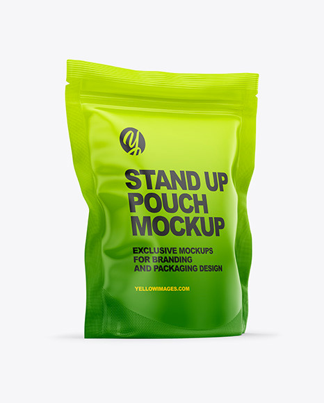 Matte Stand Up Pouch Bag Mockup