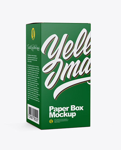 Glossy Paper Box Mockup