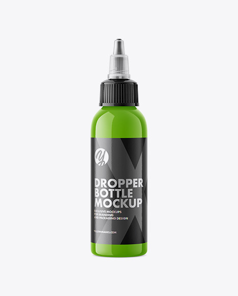 2 Oz Plastic Dropper Bottle Mockup