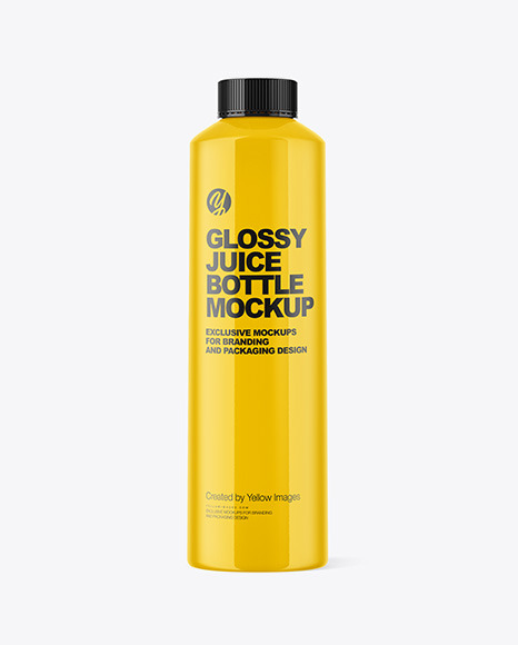 Glossy Juice Bottle Mockup