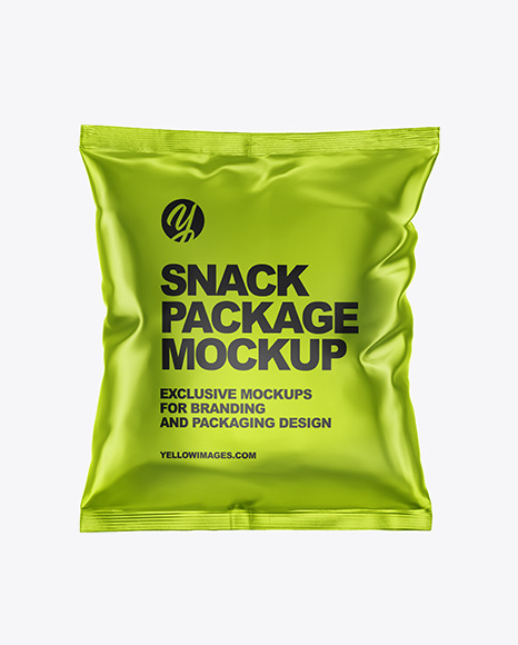 Metallic Snack Package Mockup