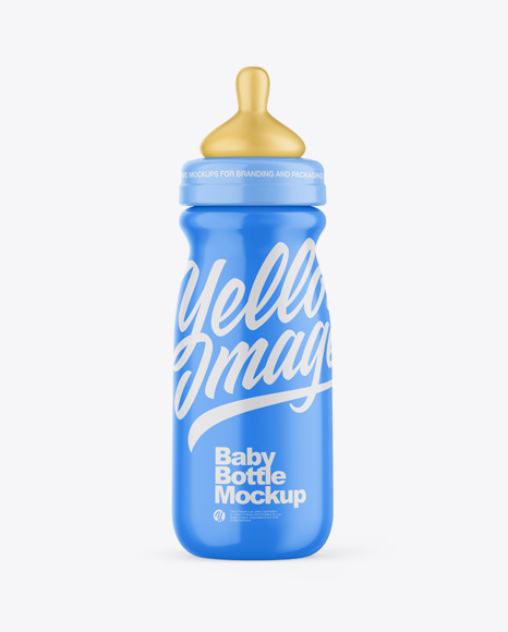 Glossy Baby Bottle Mockup