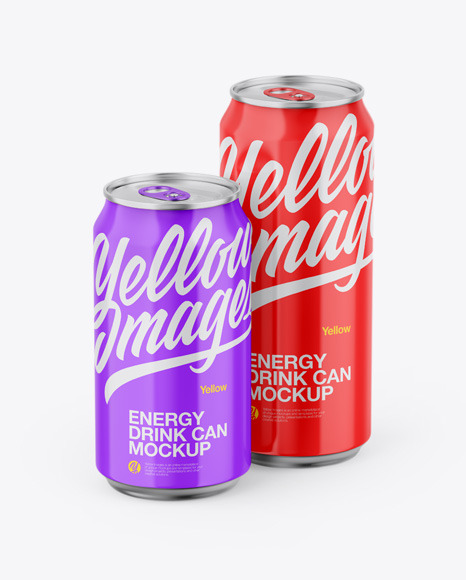 Two Metallic Cans W/ Glossy Finish