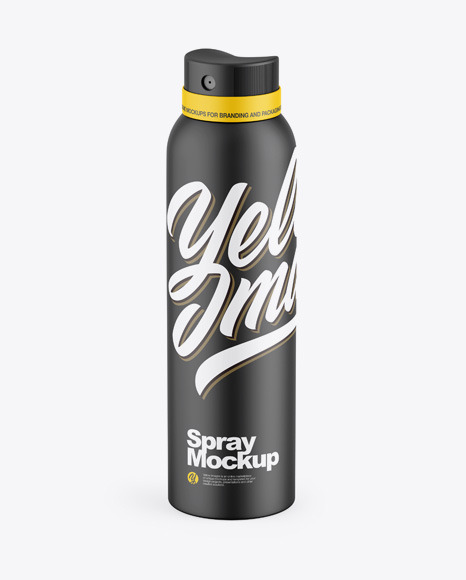 Matte Aerosol Spray Bottle Mockup