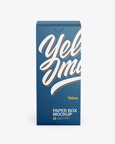 Paper Box Mockup - Front View