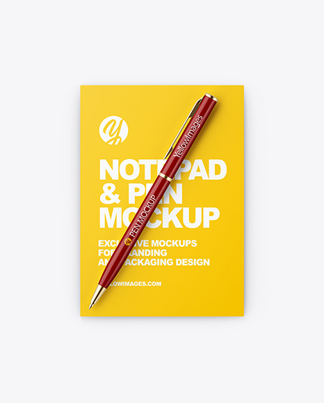 A6 Notepad & Pen Mockup