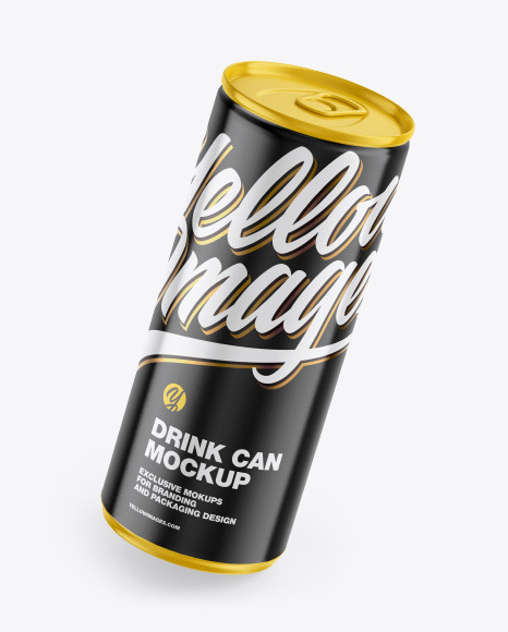 Glossy Drink Can Mockup