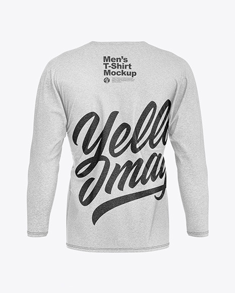 Melange Men's Long Sleeve T-Shirt Mockup