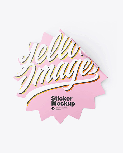 Star Shaped Sticker Mockup