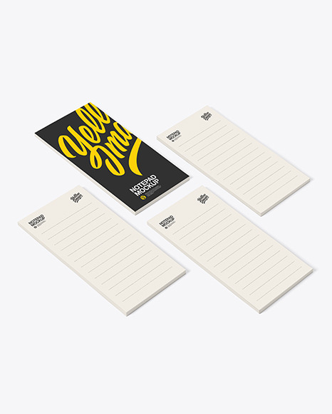 Four Paper Pads Mockup
