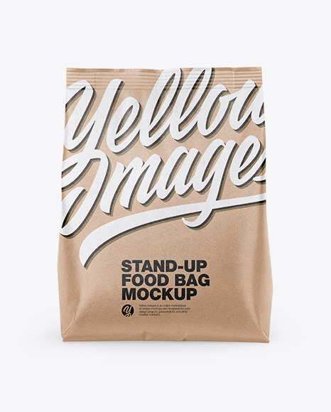 Kraft Stand-Up Bag Mockup - Front View
