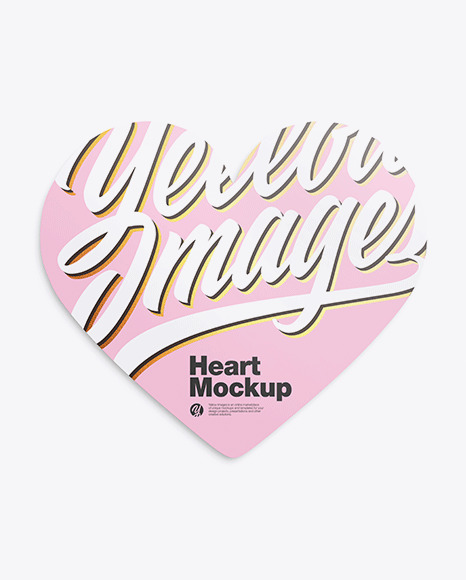 Heart Shaped Card Mockup