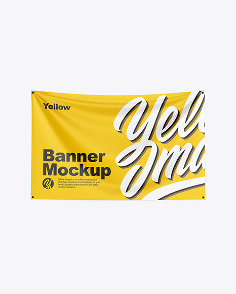 Textile Fabric Banner Mockup