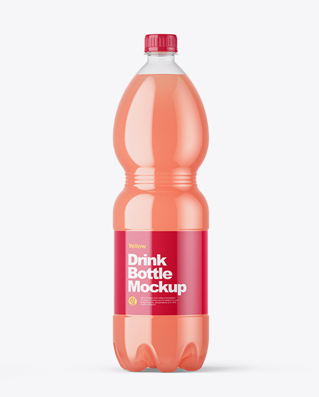 PET Bottle with Grape  Juice Mockup