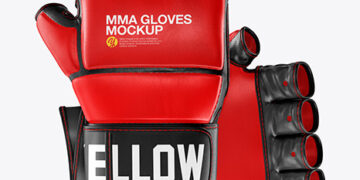 Two MMA Gloves Mockup
