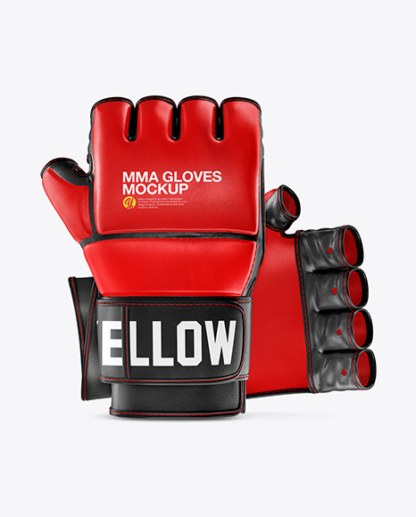 Two MMA Gloves Mockup