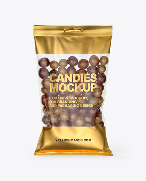 Bag With Candies Mockup