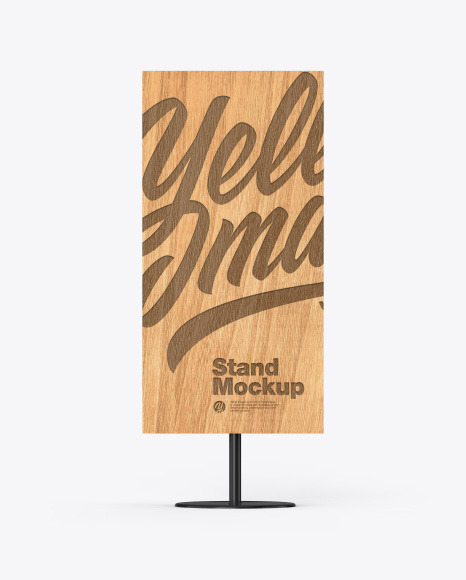 Wooden Stand Mockup