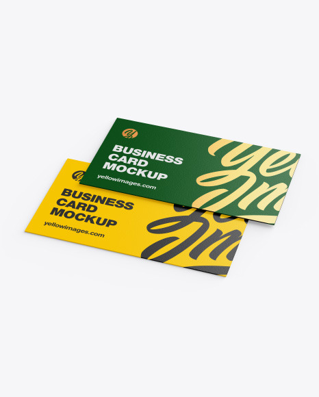 Textured Business Cards Mockup