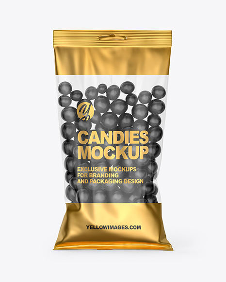 Bag With Candies Mockup