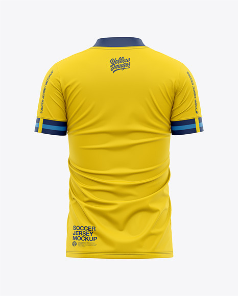 Men’s Soccer Jersey T-Shirt Mockup - Back View