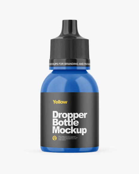 Glossy Bottle With Dropper Mockup