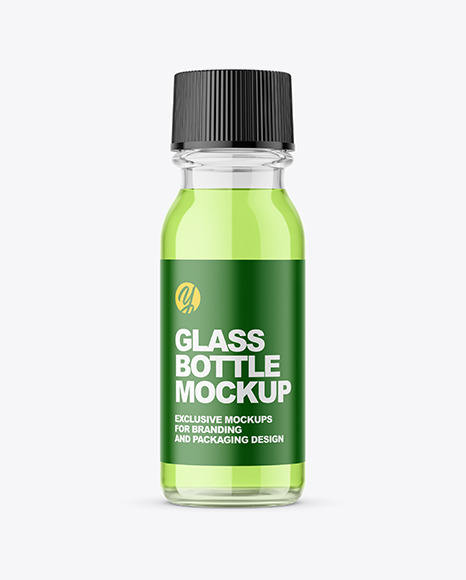 Clear Glass Pharmacy Bottle Mockup