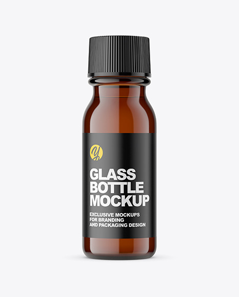 Amber Glass Pharmacy Bottle Mockup