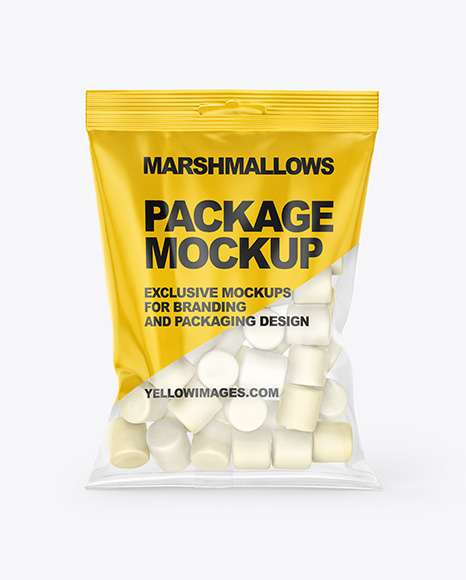 Bag With Marshmallows Mockup