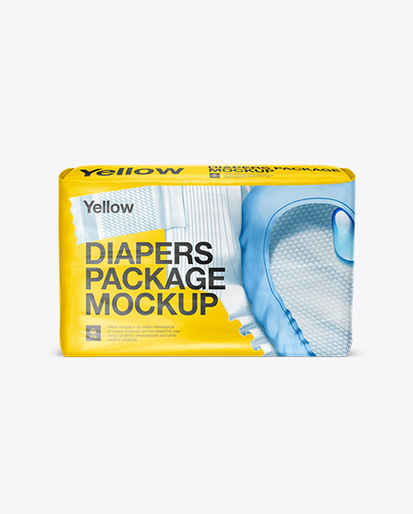 Big Package of Diapers Mockup