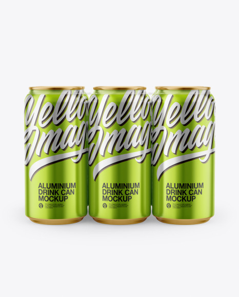 6 Pack Cans Mockup