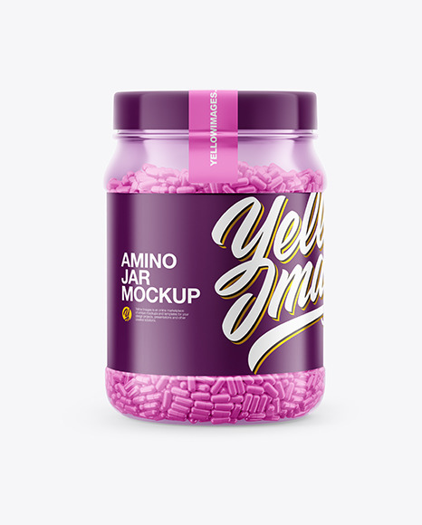 Clear Amino Jar Mockup