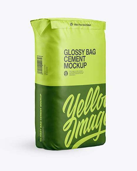 Glossy Paper Cement Bag Mockup