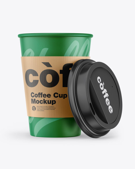 Paper Coffee Cup w/ Holder Mockup