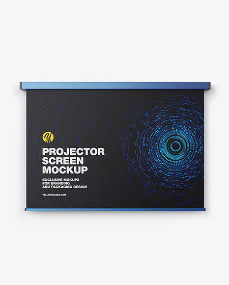 Metallic Projector Screen Mockup