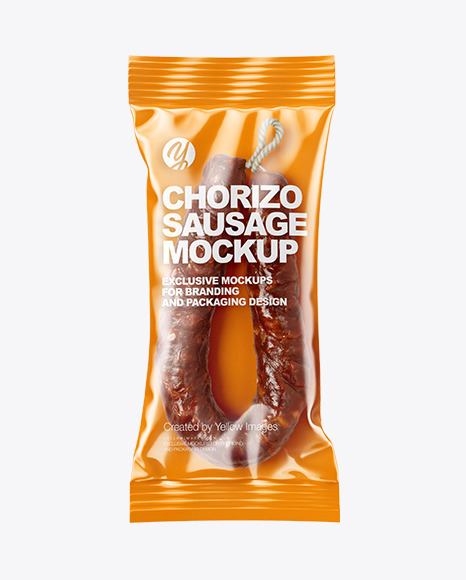 Chorizo Sausage In Package Mockup
