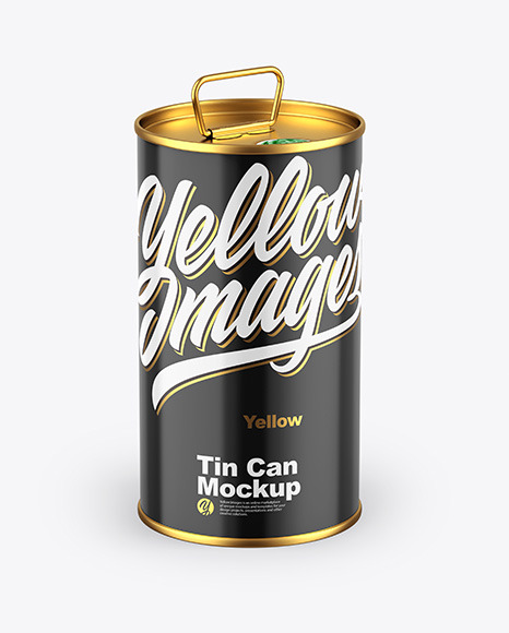 Glossy Olive Oil Tin Can Mockup