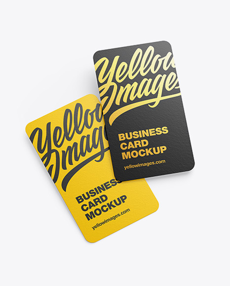 Two Paper Business Card Mockup