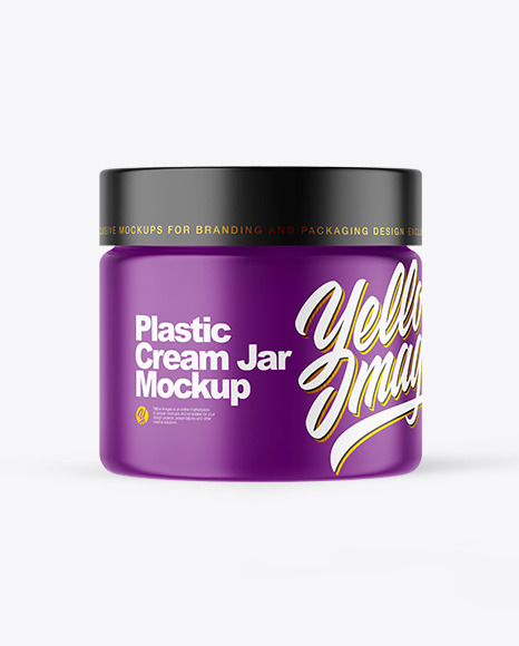 Matte Plastic Cream Jar Mockup