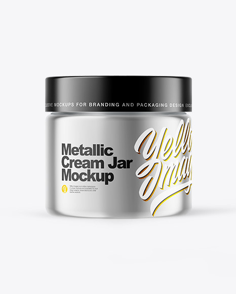 Metallic Cream Jar Mockup
