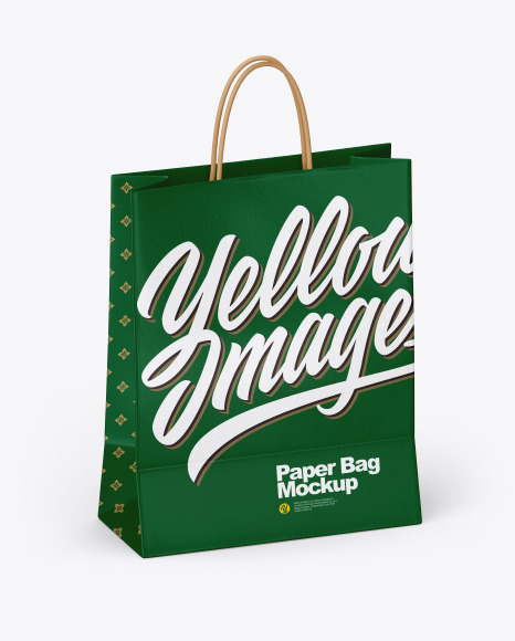Textured Shopping Bag w/ Rope Handles Mockup