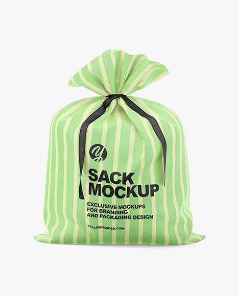 Fabric Sack Mockup - Front View