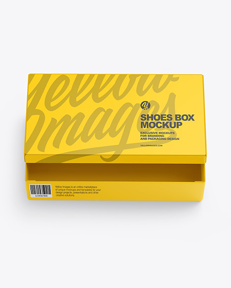 Matte Shoes Box Mockup