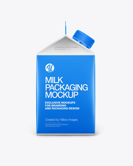 Carton Dairy Packaging Mockup - Side View