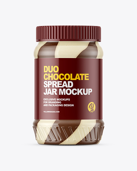 Duo Chocolate Spread Jar Mockup