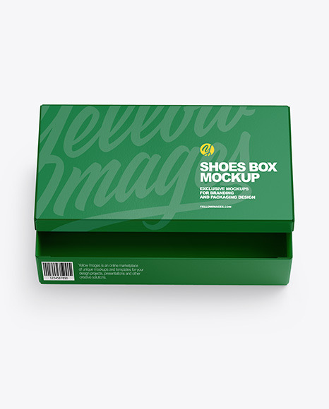Paper Shoes Box Mockup